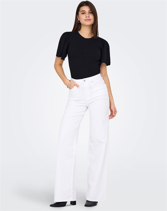 Madison Blush Wide Denim Jeans